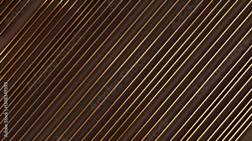 Luxurious Geometric Pattern with Gold Lines on Mocha Mousse Background