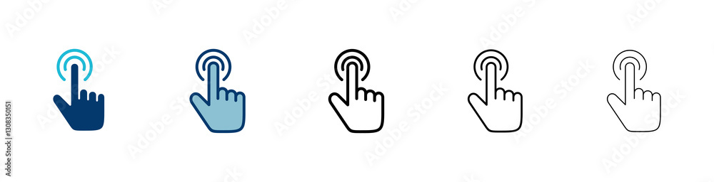 Hand click icon vector isolated on white background. pointer icon vector. hand cursor icon vector Hand click icon vector isolated on white background. pointer icon vector. hand cursor icon vector