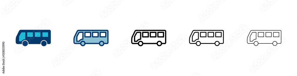 Bus Icon vector isolated on white background. Black bus vector icon Bus Icon vector isolated on white background. Black bus vector icon