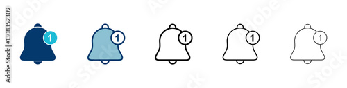 Bell Icon vector isolated on white background. Notification symbol. Bell vector icon