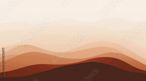 Smooth Mocha Mousse to Cream Gradient Background