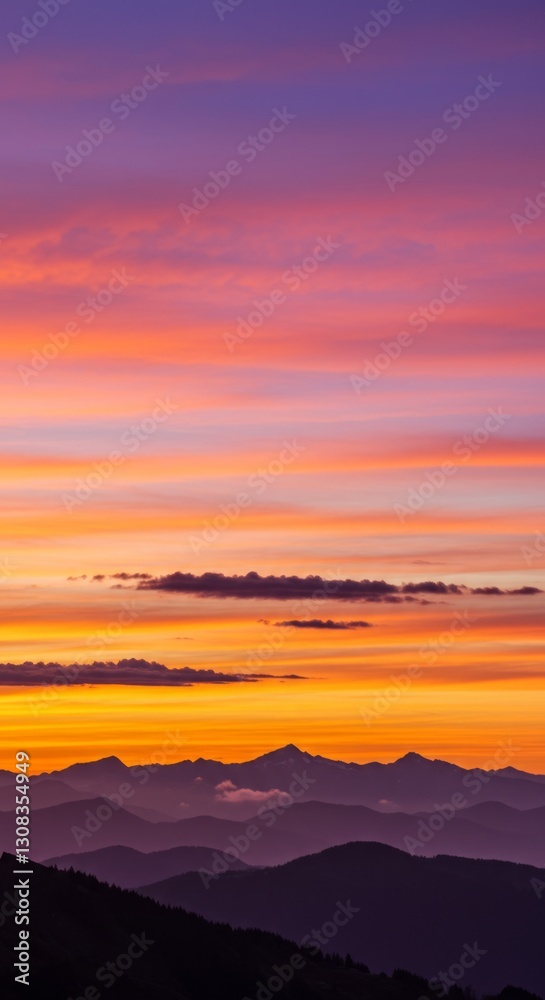 Obraz premium Gradient Sunset Landscape