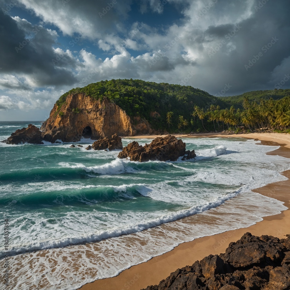 Fototapeta premium beach and rocks