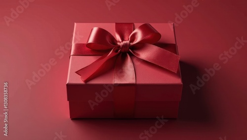 Elegant chocolate box with satin ribbon, isolated , confectionery, food