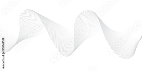 Abstract white wave line in vector business texture. Pattern line blend curve flow futuristic background. Modern background futuristic energy sound waves technology concept background.	