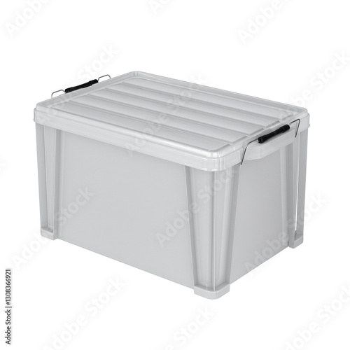 Box Buckle Container 3D render for mockup