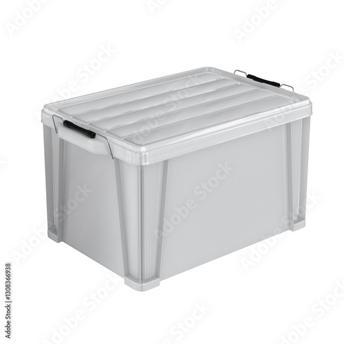 Box Buckle Container 3D render for mockup
