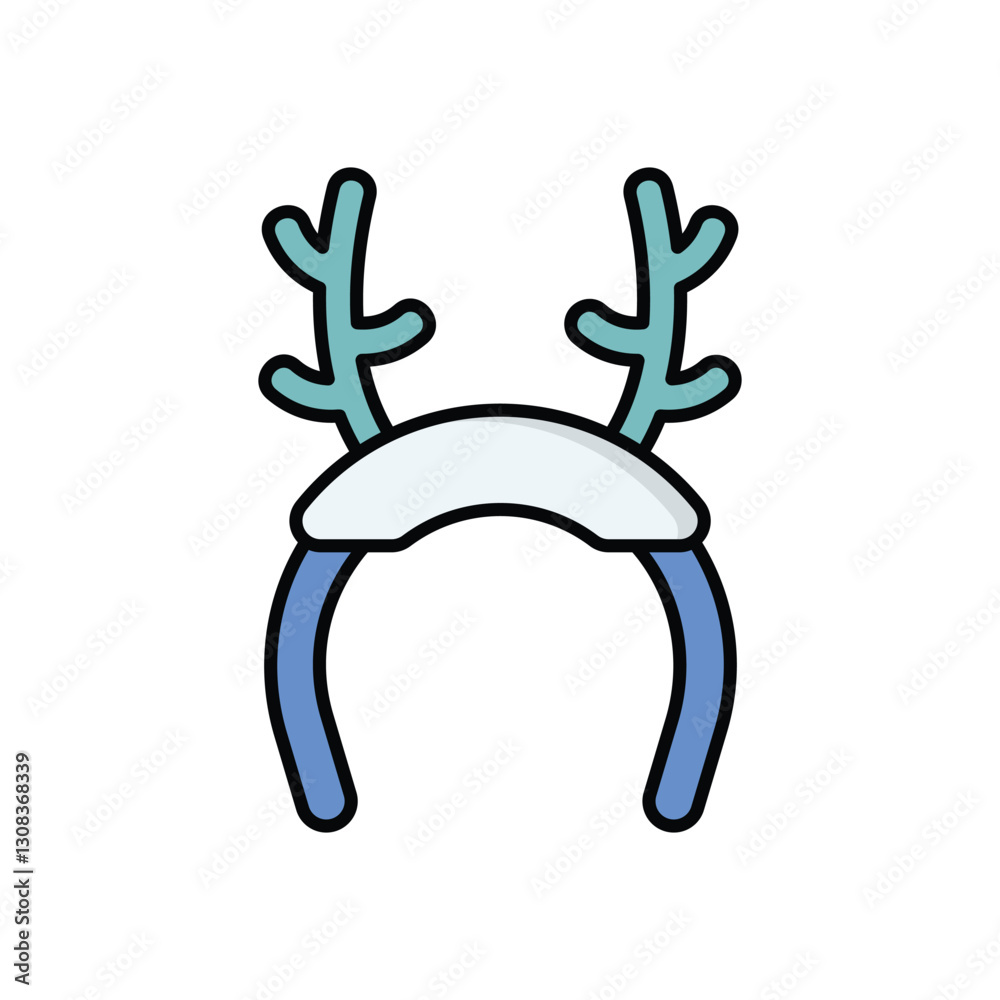 Reindeer Antlers icon isolated on a white background. Vector illustration. Reindeer Antlers icon isolated on a white background. Vector illustration.