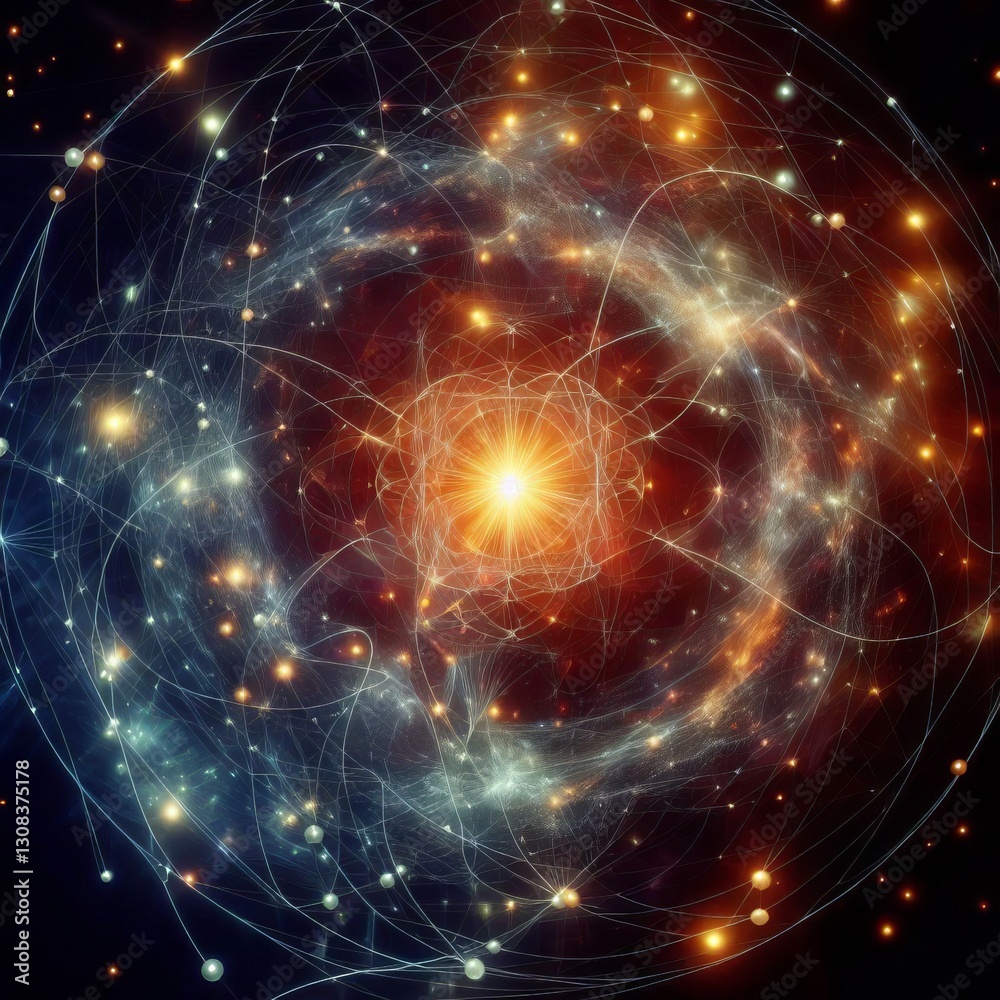 Quantum Entanglement Visualization Abstract representation of th Quantum Entanglement Visualization Abstract representation of th