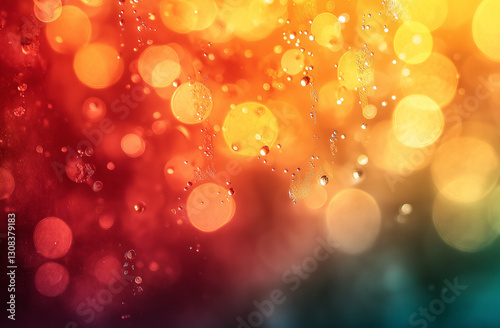  Abstract blurred background, light orange and red color gradient, blurred circles of light, soft lighting, blurred background, blurred shapes in the foreground, light gray background