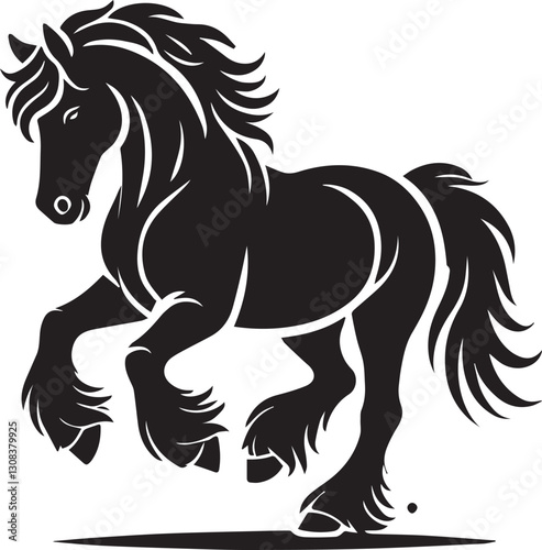 black horse vector illustration, horse silhouette vector, horse logo vector, horse silhouette vector isolated on white background