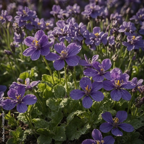 violet flowers in the garden