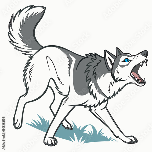 Siberian Husky Dog Vector