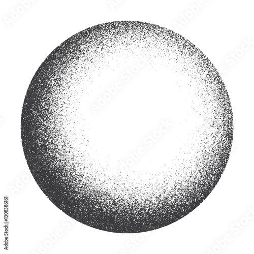 Noise gradient vector texture. Dotwork gradient pattern background. Black noise stipple dots. Sand grain effect. Abstract noise dotwork pattern. Gradient circles. Stochastic dotted grunge banner
