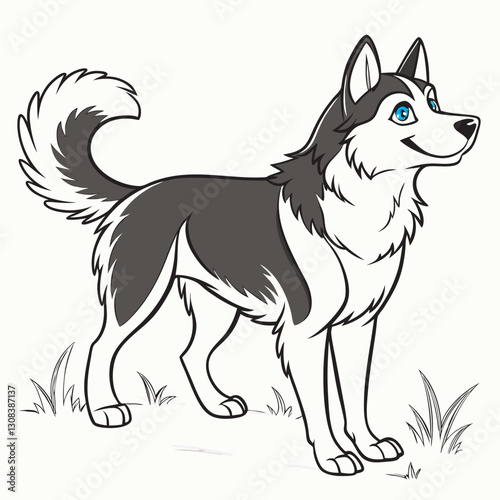 Siberian Husky Dog Vector