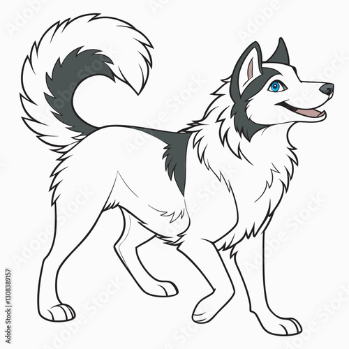 Siberian Husky Dog Vector