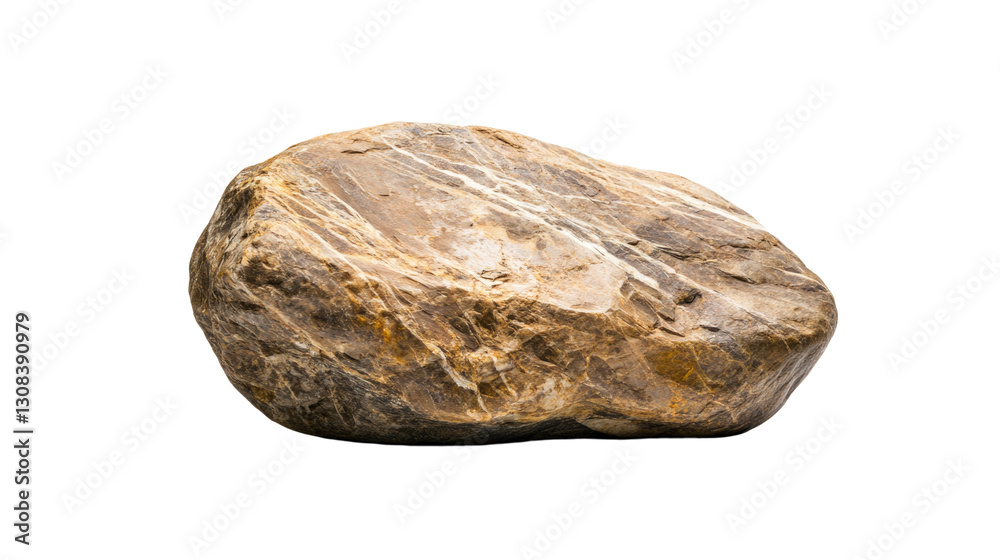 A large rock sits on a white background A large rock sits on a white background