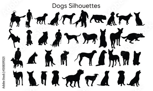 dog silhouette bundle set