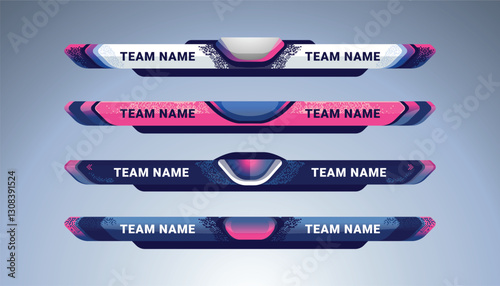 Scoreboard Broadcast Graphic and Lower Thirds Template for sport soccer and football