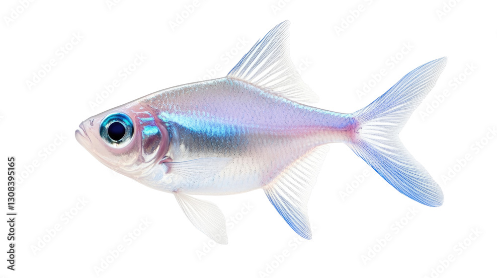 Fototapeta premium A small fish with blue and white scales