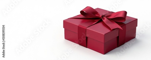 Elegant chocolate box, tied with a satin ribbon, isolated , packaging, present, luxury