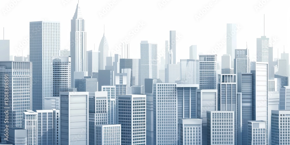 A Stunning Cityscape Panorama of Modern Towers A Stunning Cityscape Panorama of Modern Towers