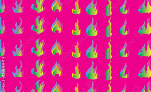 seamless pattern fire