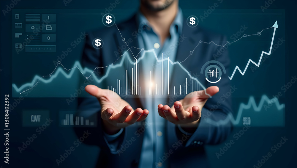 Visualizing Financial Management: Hands Over Graphs & Currency Symbols Visualizing Financial Management: Hands Over Graphs & Currency Symbols