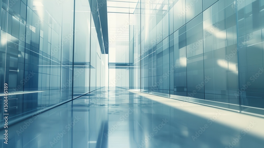 Modern Glass Corridor Architecture Design