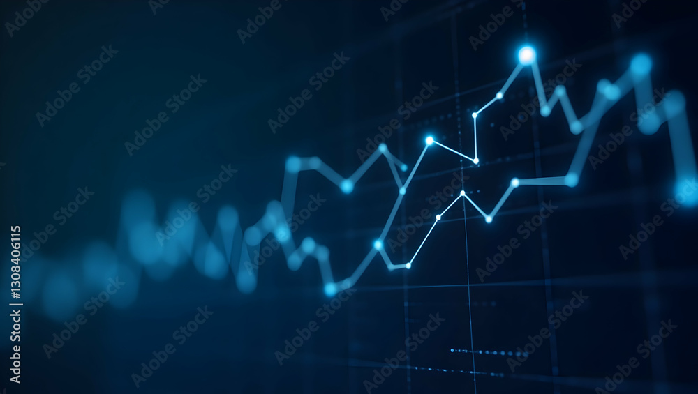Visualizing Profit Growth: Line Charts with Highlighted Data Points for Effective Revenue Tracking in Financial Analysis - Stock Photo Concept with Left-Side Empty Space Visualizing Profit Growth: Line Charts with Highlighted Data Points for Effective Revenue Tracking in Financial Analysis - Stock Photo Concept with Left-Side Empty Space