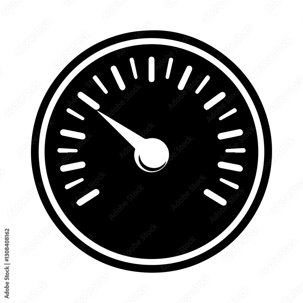 Simple Flat Speedometer Vector Illustration & Logo Design Simple Flat Speedometer Vector Illustration & Logo Design