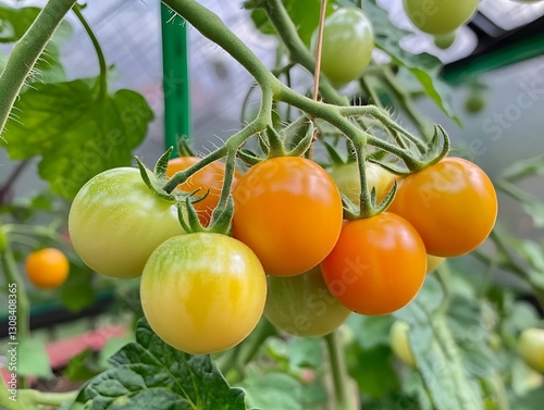 Greenhouse tomatoes ripening