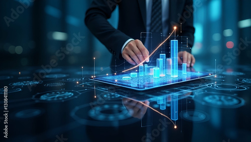 Optimize Cost Reduction Strategies with Holographic Financial Analysis: Enhance Efficiency and Reduce Expenses in Your Business with Innovative Vector Illustrations