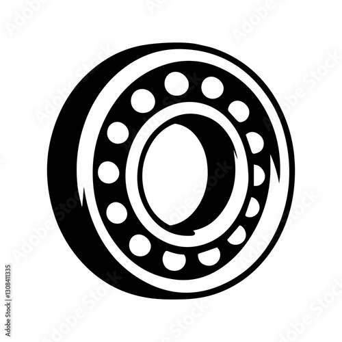  Simple Flat Ball Bearings Vector Illustration & Logo Design