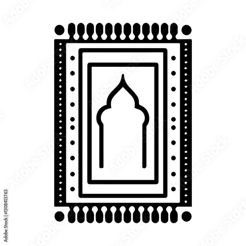 Simple Prayer Mat Vector Icon – Modern Logo & Illustration