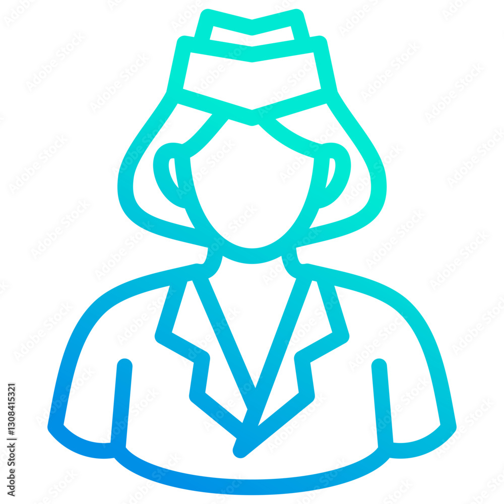 Air Hostess Icon Air Hostess Icon