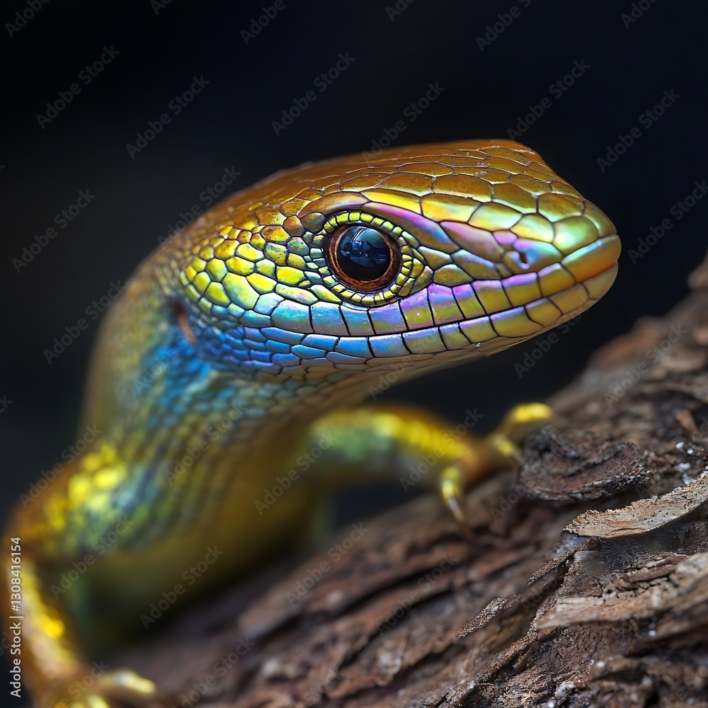 Fototapeta premium Eastern Glass Lizard on a branch