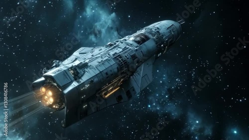 Wallpaper Mural The spaceship soared into the cosmos, leaving Earth behind as it embarked on a journey to explore distant planets. Torontodigital.ca