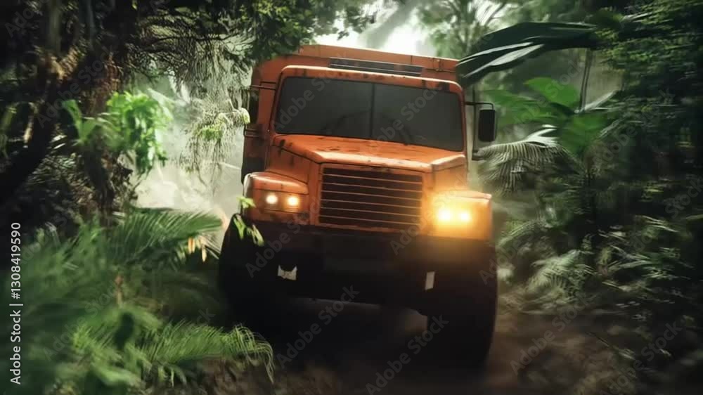 The truck struggled to pass through the muddy road, its tires spinning as it fought for traction. The truck struggled to pass through the muddy road, its tires spinning as it fought for traction.
