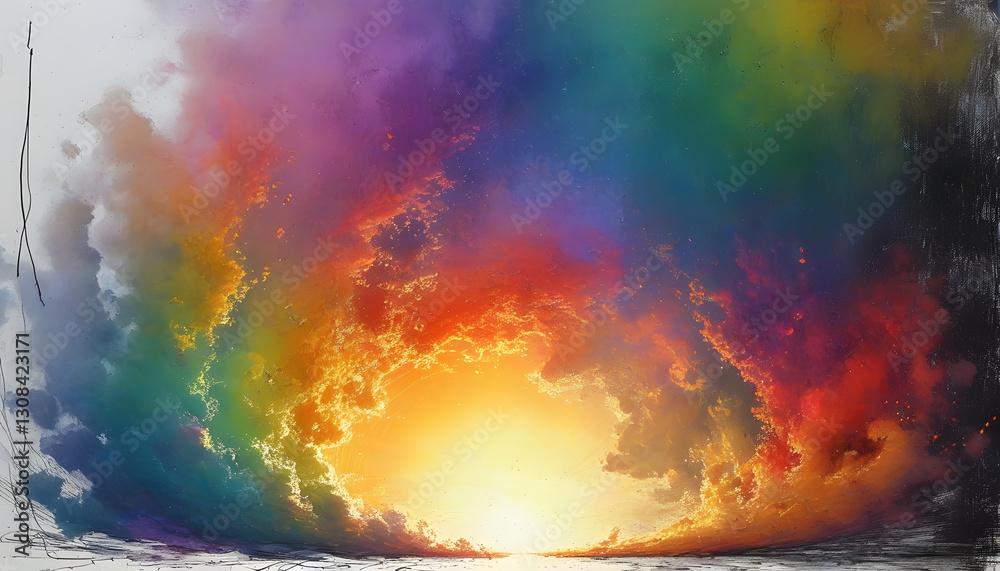 Rainbow Clouds and Sunset Rainbow Clouds and Sunset