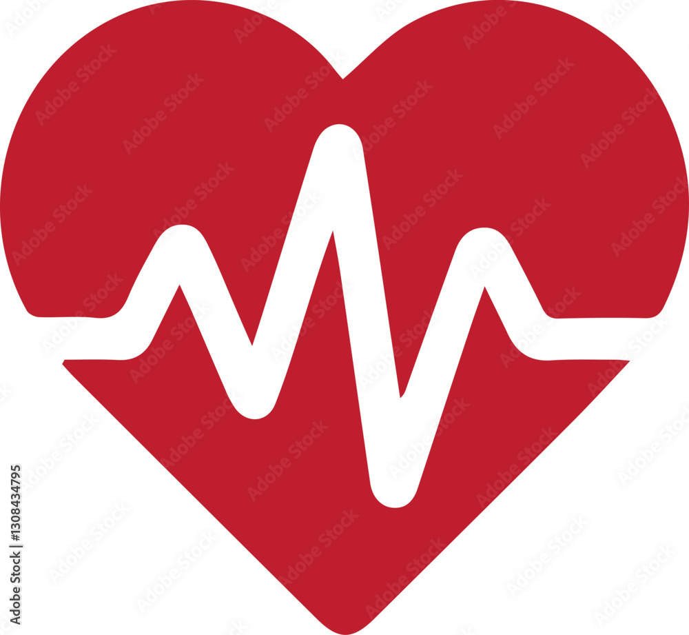 Heartbeat and ECG Line Icon – Medical and Healthcare Symbols Heartbeat and ECG Line Icon – Medical and Healthcare Symbols