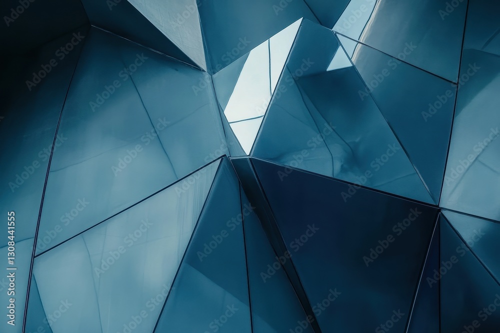 Geometric Facade Design: Modern Architectural Marvel