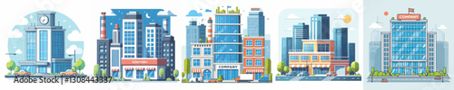 Vector of a corporate building.