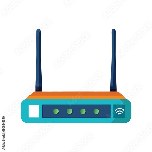A vector illustration of Wi-Fi Router on white background 