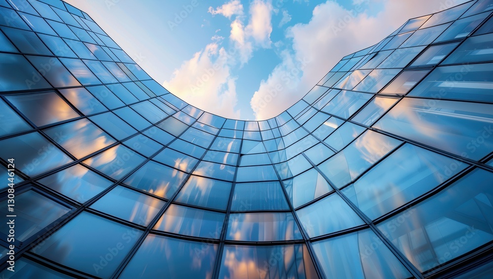 Modern Glass Facade of a Skyscraper