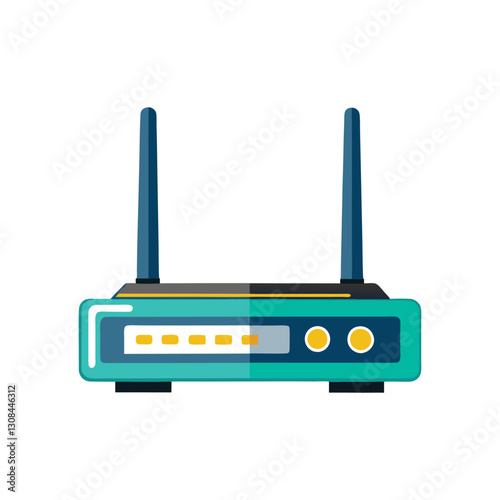 A vector illustration of Wi-Fi Router on white background 