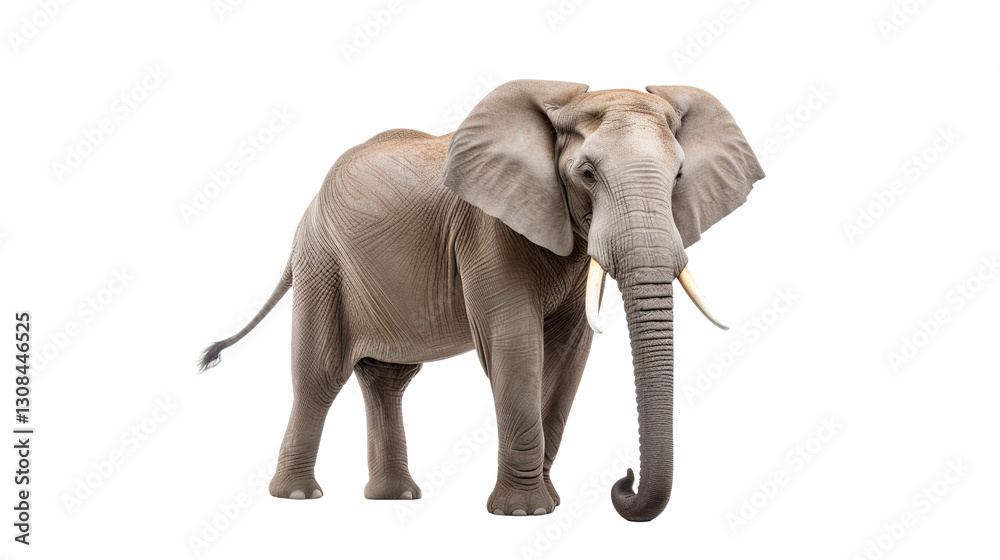 Fototapeta premium Realistic Elephant Isolated on PNG – Mammal & Nature Conservation