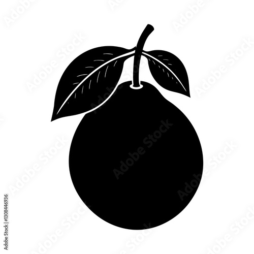 Guava silhouette vector