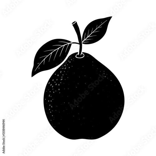 Guava silhouette vector