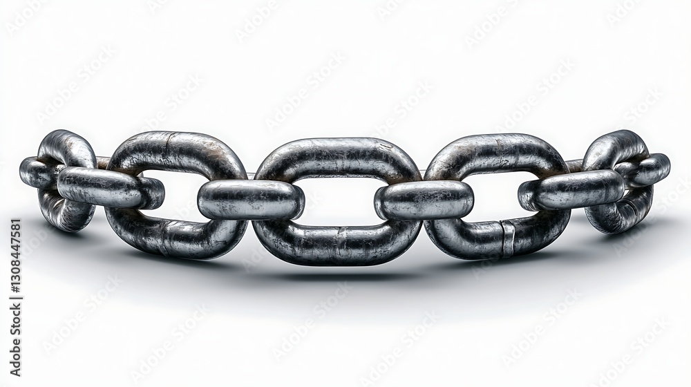 Obraz premium Industrial chain on white background